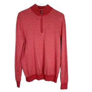VINEYARD VINES Men's Medium Cashmere Blend Mock Neck 1/4 Zip Pullover Sweater
